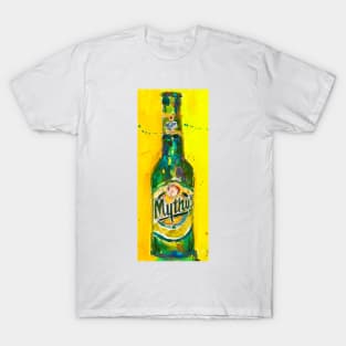 Mythos Brewery Beer Art Print from Original Beer Art Watercolor - Greece - Carlsberg - Man Cave T-Shirt